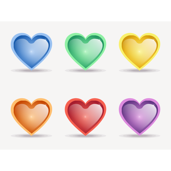 Colored Hearts - Pack